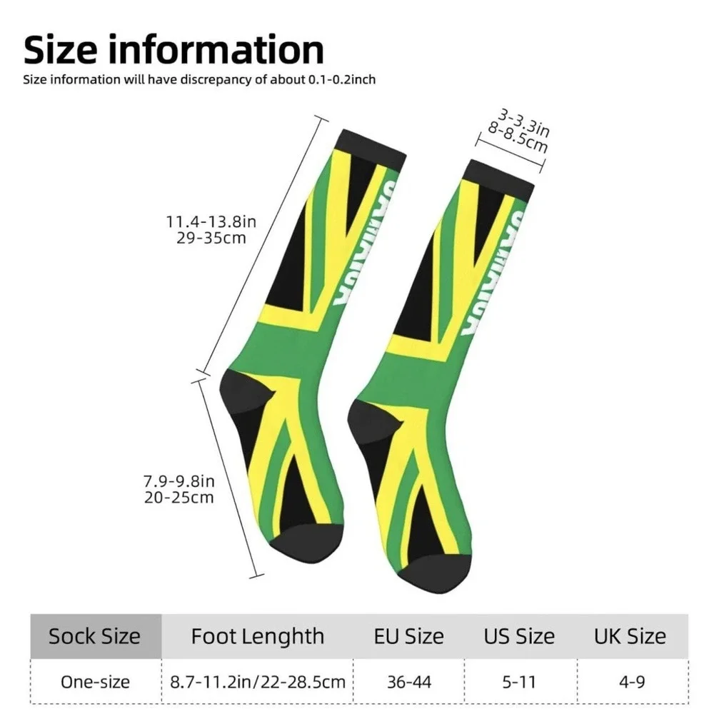 Unisex Novelty Socks Women Men Teens Soft Knee High Crew Socks  Jamaica